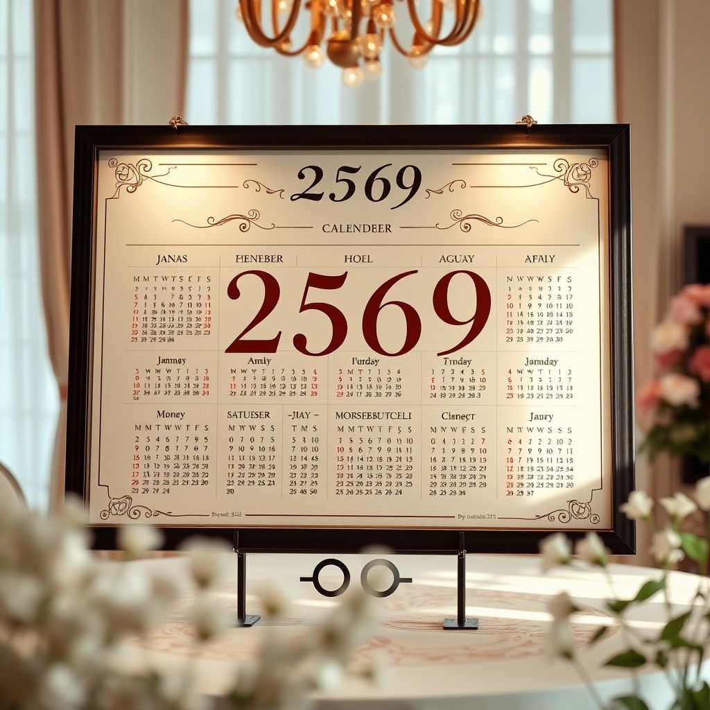 ปฏิทินแต่งงาน 2569 ฟรี! พร้อมรับข้อเสนอสุดพิเศษ